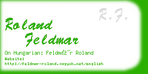 roland feldmar business card